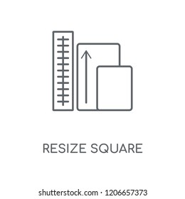 Resize Square linear icon. Resize Square concept stroke symbol design. Thin graphic elements vector illustration, outline pattern on a white background, eps 10.