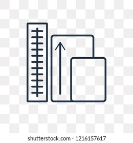Resize Square vector outline icon isolated on transparent background, high quality linear Resize Square transparency concept can be used web and mobile