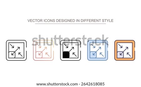 Resize Tool icon design with white background stock illustration