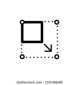 Resize vector border icon. This icon use for admin panels, website, interfaces, mobile apps