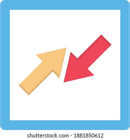 redimensionar icono de color plano vectorial