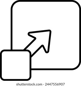 Resize vector icon. Can be used for printing, mobile and web applications.