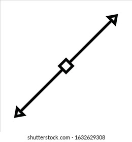 Resize vector icon. Scale flat sign design. Expand tool symbol. Maximize pictogram icon. Anchor point icon