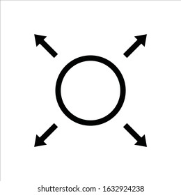 Resize vector icon. Scale flat sign design. Expand tool symbol. Maximize pictogram icon