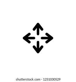 resize vector icon. resize sign on white background. resize icon for web and app