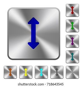 Resize vertical engraved icons on rounded square glossy steel buttons