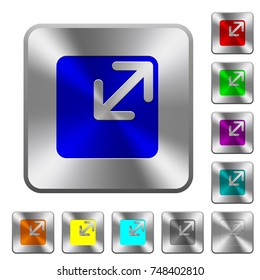 Resize window engraved icons on rounded square glossy steel buttons