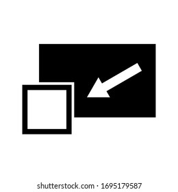 Resize windows icon, reduce sign design