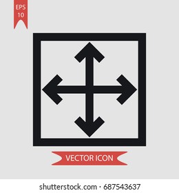 Resizing vector icon, illustration symbol