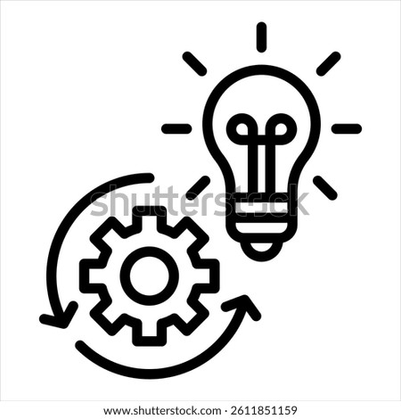 Reskilling Line Icon Vector Illustration