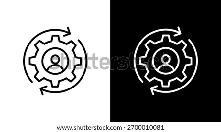 Reskilling White Icon Set Design