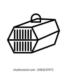 resock animals icon linear logo mark in black and white