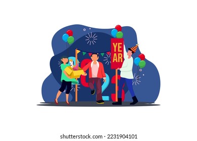 Resolution of 2023 Flat Design