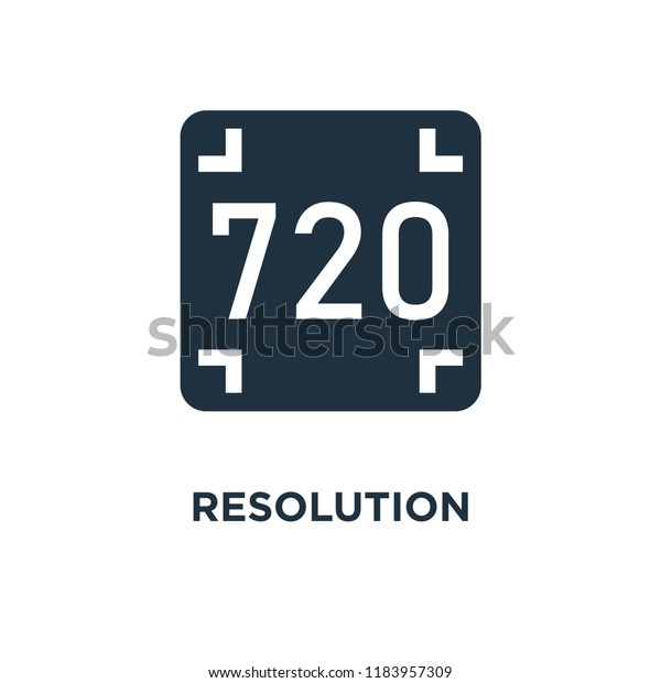 Resolution Icon Black Filled Vector Illustration Stock Vector (Royalty ...