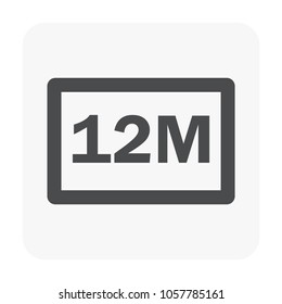 Resolution icon on white.