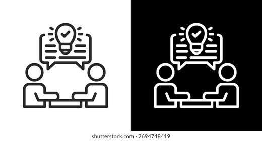 Symbolsatz für Auflösung. Clean Line Design mit hellen und dunklen Versionen für vielseitige Nutzung.