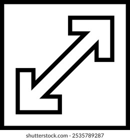 resolution icon. Thin linear style design isolated on white background