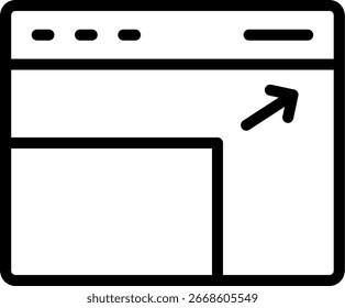 Diseño de Vector de icono de línea de resolución