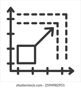 Resolution Outline Icon Vector Illustration