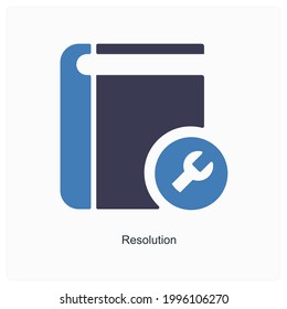 Resolution or Security Icon Concept
