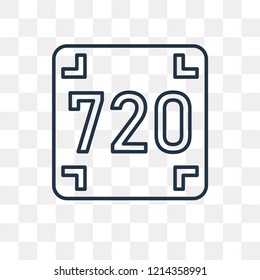 Resolution vector outline icon isolated on transparent background, high quality linear Resolution transparency concept can be used web and mobile