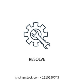 resolve concept line icon. Simple element illustration. resolve  concept outline symbol design. Can be used for web and mobile UI/UX