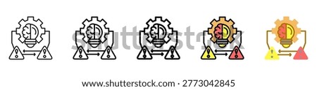 Resolve Icon With Differences and Colors Style Illustration
