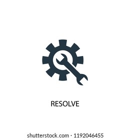 Resolve Icon. Simple Element Illustration. Resolve Concept Symbol Design. Can Be Used For Web And Mobile.