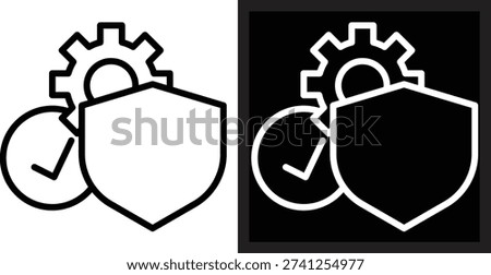 resolve Two-tone version in black and white background