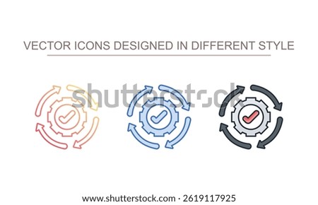 Resolved icon design with white background stock illustration