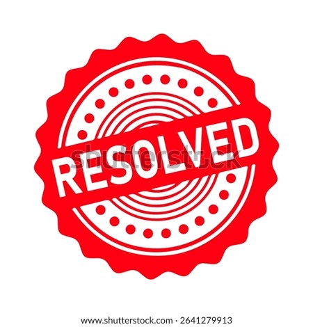 Resolved Rubber stamp vector design. Rubber Stamp Illustration - Vector