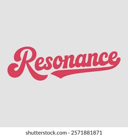 Resonance in typography text about valentine vector transparent background