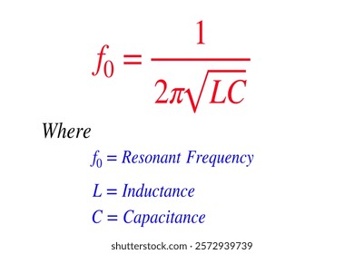 Resonant Frequency Formula For various education projects school 