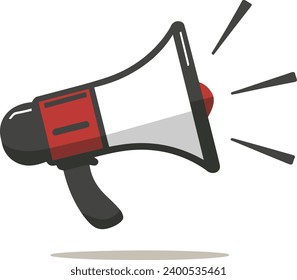 Resonating Success: Amplify Your Message with Bold Red Megaphone Vector