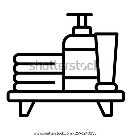 Resort Amenities icon line vector illustration