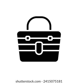 Resort Bag Filled Icon Vector Illustration