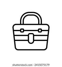 Resort Bag Outline Icon Vector Illustration