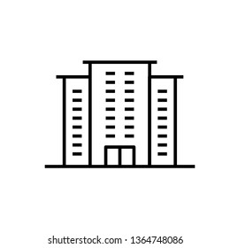 Resort icon. Beach Hotel icon vector on white background. Hotel and restaurant icon. Building Vector Illustration on the white background. - Vector