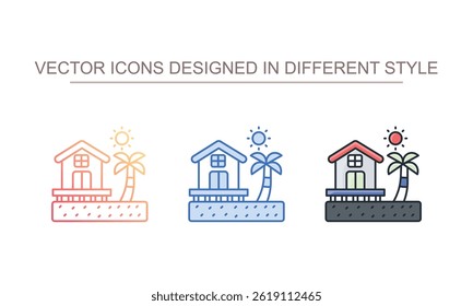 Resort icon design with white background stock illustration
