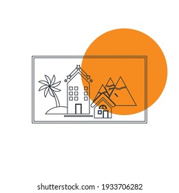 Resort Icon. Hotel Icon. Five star hotel icon