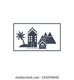 Resort Icon. Hotel Icon. Five star hotel icon
