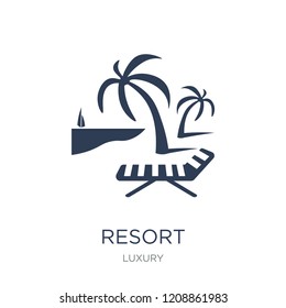 Resort icon. Trendy flat vector Resort icon on white background from Luxury collection, vector illustration can be use for web and mobile, eps10