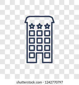 Resort icon. Trendy linear Resort logo concept on transparent background from Luxury collection