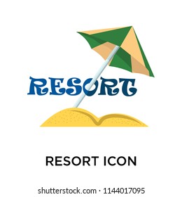 Resort icon vector isolated on white background for your web and mobile app design, Resort logo concept