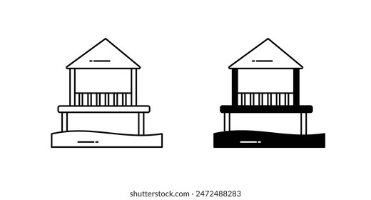 icono de resort con fondo blanco Vector ilustración de stock