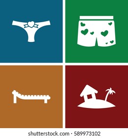 resort icons set. 