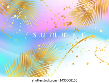 A resort image with pop and fancy palm trees
