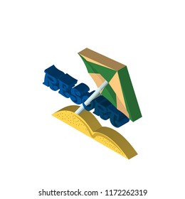 Resort isometric left top view 3D icon