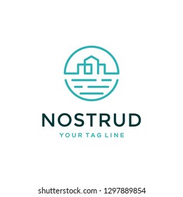 Resort logo design concept. Universal building design.