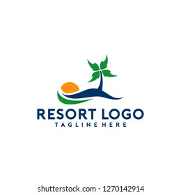 Resort Logo Design Template Stock Vector (Royalty Free) 1270142914 ...